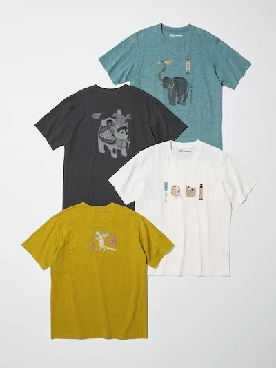 T-shirt graphique animaux Uniqlo UT Ukiyo-e collection d'art japonais Japon neuf - Photo 1/1