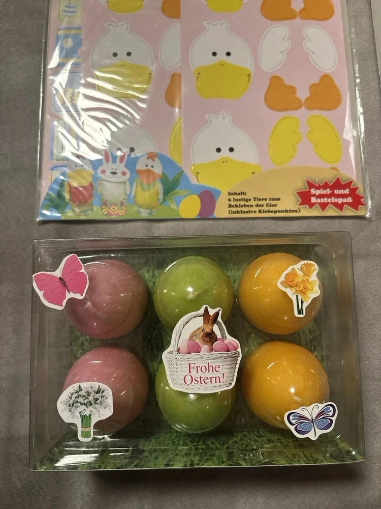 Oster Set, Eier Kerzen, Bastel Material, Neu