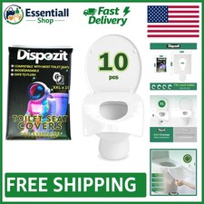 XL 10 Pcs Disposable Biodegradable Toilet Seat Covers - Flushable  Travel-Ready