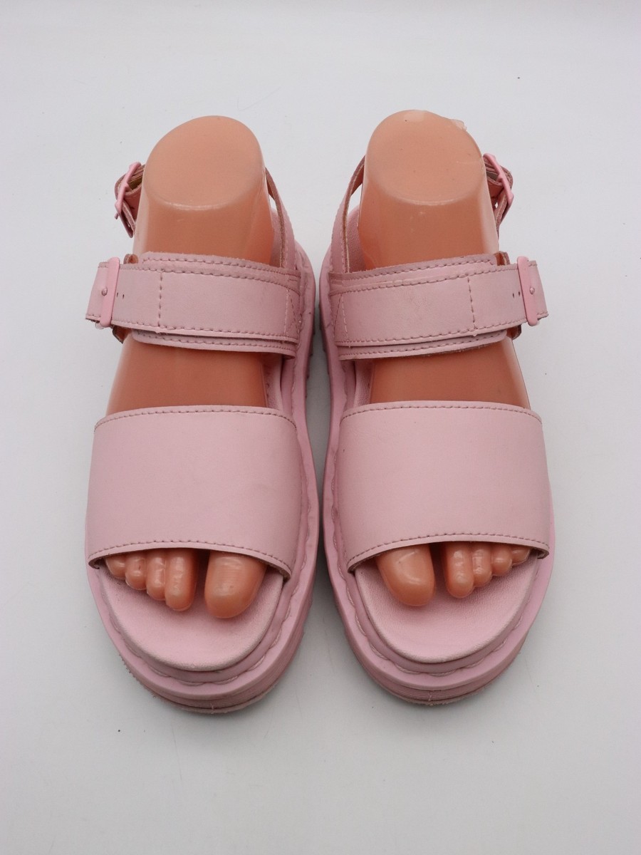 Doc Dr. Martens Voss Mono Sandals Women's 6 Pink Leather Platform Chunky Sandals View 2