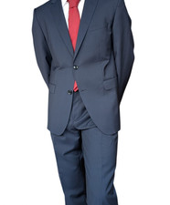 Hugo Boss | Anzug | Schurwolle | Regular Fit | Anzug + Krawatte | Gr. 52 | Navy