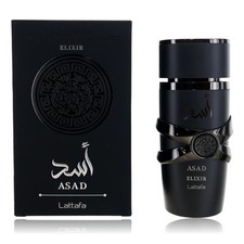 Asad Elixir by Lattafa, 3.4 oz EDP Spray for Men- New Authentic  Sealed 