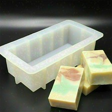 Rectangular Silicone Soap Mold Flexible 40oz 10" DIY Easy Removal Loaf Mould
