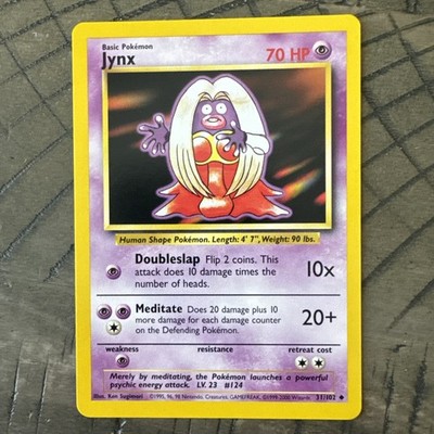 Pokemon Card Jynx 1999 Base Set 31/104 Uncommon