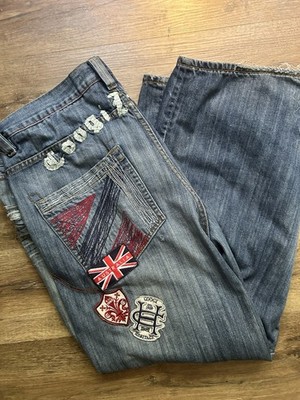 Crazy Coogi Embroidered Denim Size 44 Super Baggy Amazing Wash