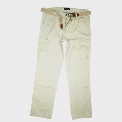 Walbusch 50 L32 Jeans Trousers Beige Mens Stretch Cargo Outdoor Hiking Belted W34