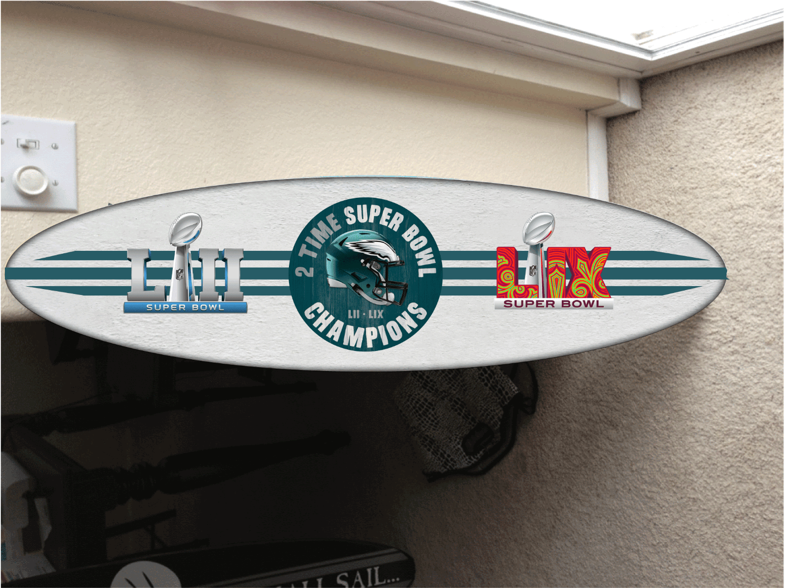 6' wall hanging surf board surfboard decor hawaiian beach surfing beach ...
