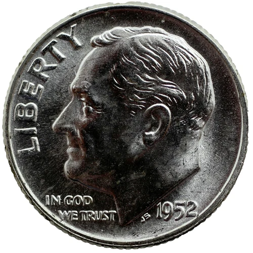 1952-D Roosevelt Silver Dime - BU/Unc/Uncirculated