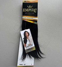 Sensationnel Human Hair Yaki Straight Weft Extension 10in Black Argan Oil