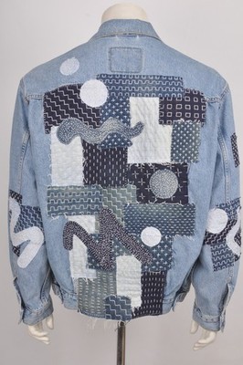 【Levi's】Vintage patchwork denim jacket Levis vintage custom handmade patchwork boro sashiko denim jacket