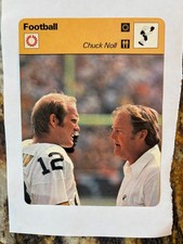 CHUCK NOLL TERRY BRADSHAW 1979 Sportscaster Card #71-23 PITTSBURGH STEELERS