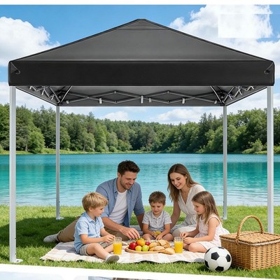 Pavillon 3x3m Wasserdicht Stabil Winterfest Pop-up Faltpavillon Ein-Knopf-Aufbau