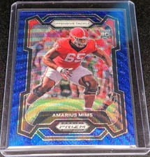 2024 Panini Prizm Draft Picks - Amarius Mims #126 Blue Wave Prizm /249 (RC)