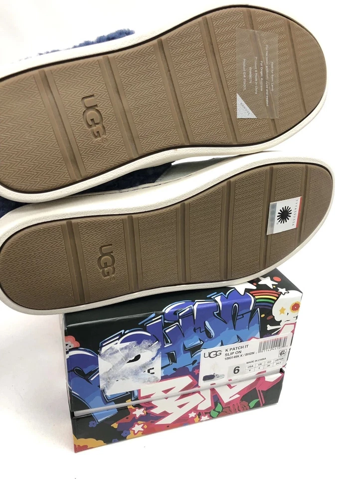 Zapatos UGG Patch It sin cordones denim blanqueador Bling 1093149K para niños 6/mujeres 7,5 Foto 4 de 4