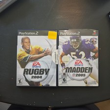 EA Sports PS2 Bundle Madden NFL 2005 and Rugby 2004 Sony PlayStation 2 CIB