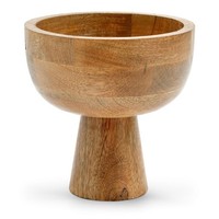 Casa Nova Prella Deko-Schale Mit Standfuß Mangoholz Braun Ø 20,5 X H 20,5 Cm
