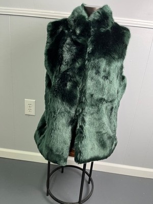 Donna Salyers Emerald Fabulous Furs Vest Size Medium