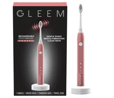 GLEEM Rechargeable Electric Toothbrush (CORAL) NEW FACTORY SEALED