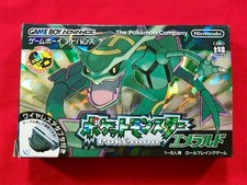 Nintendo Game Boy Advance Pok mon Emerald Box Manual Wireless Adapter JPN Tested