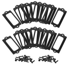 Metal Label Holders, 70x33mm 50pcs File Name Card Tag Label Frame, Black