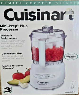 NEW Cuisinart Mini Prep Plus 3 Cup Food Processor - White - DLC-2A