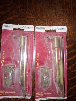 Lot Of 2 6'' Brainerd Solid Brass Flush Bolt NOS