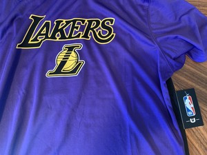 La Lakers Lebron James Nba T Shirt Jersey Purple Black Gold Xl Nwt Ebay