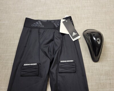 Adidas Alphaskin Hockey Pants Tights w/cup Small Men Black Baselayer  Compression | eBay