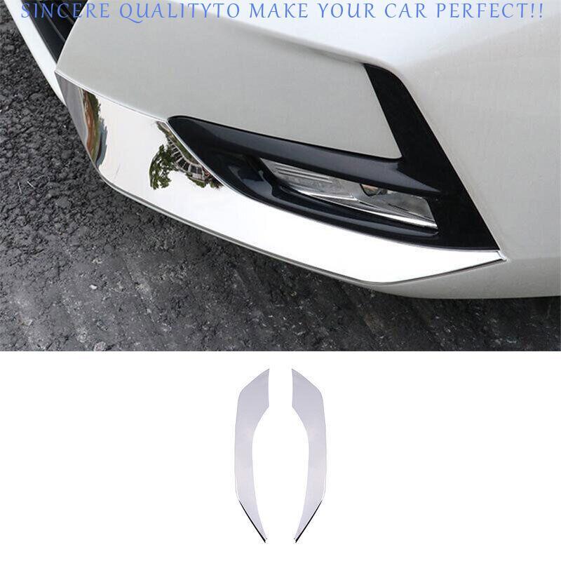 2020-2023 Nissan Sentra Chrome Steel Fog Light Eyelid Molding Strip Pair