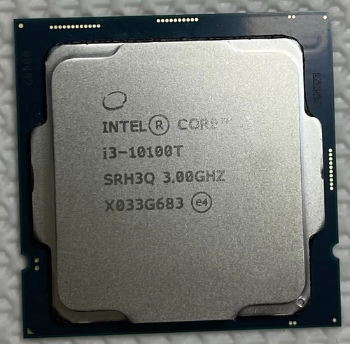 Processeur de bureau Intel Core i3-10100T 10e génération 3,0 GHz 4 cœurs 6 Mo LGA1200 35 W SRH3Q - Photo 1/2