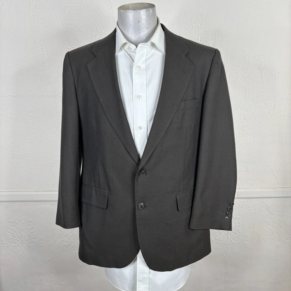 Chaqueta Blazer Barrington Para Hombre 40S Marrón Cuadros Texturizada De Colección Foto 3 de 4