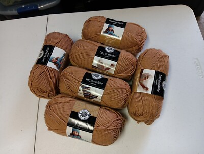 Loops and Threads Impeccable Yarn 4.5 Oz Yarn lot of 6 Worsted TOPAZ color 