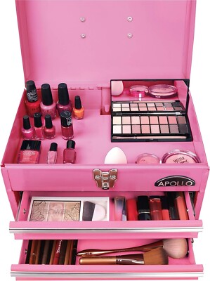 Premium 14-Inch Pink Tool Box with Heavy-Duty Steel & Deep