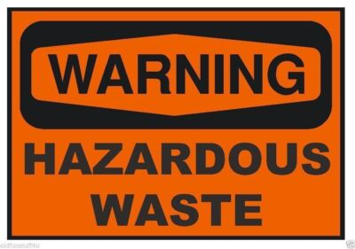 #ad Warning Hazardous Waste OSHA Business Safety Sign Sticker Decal $13.22