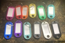 Key Tags, Key Labels, 12 Pack Plastic Key Tags Size: 2 x 0.1 x 0.8 inches