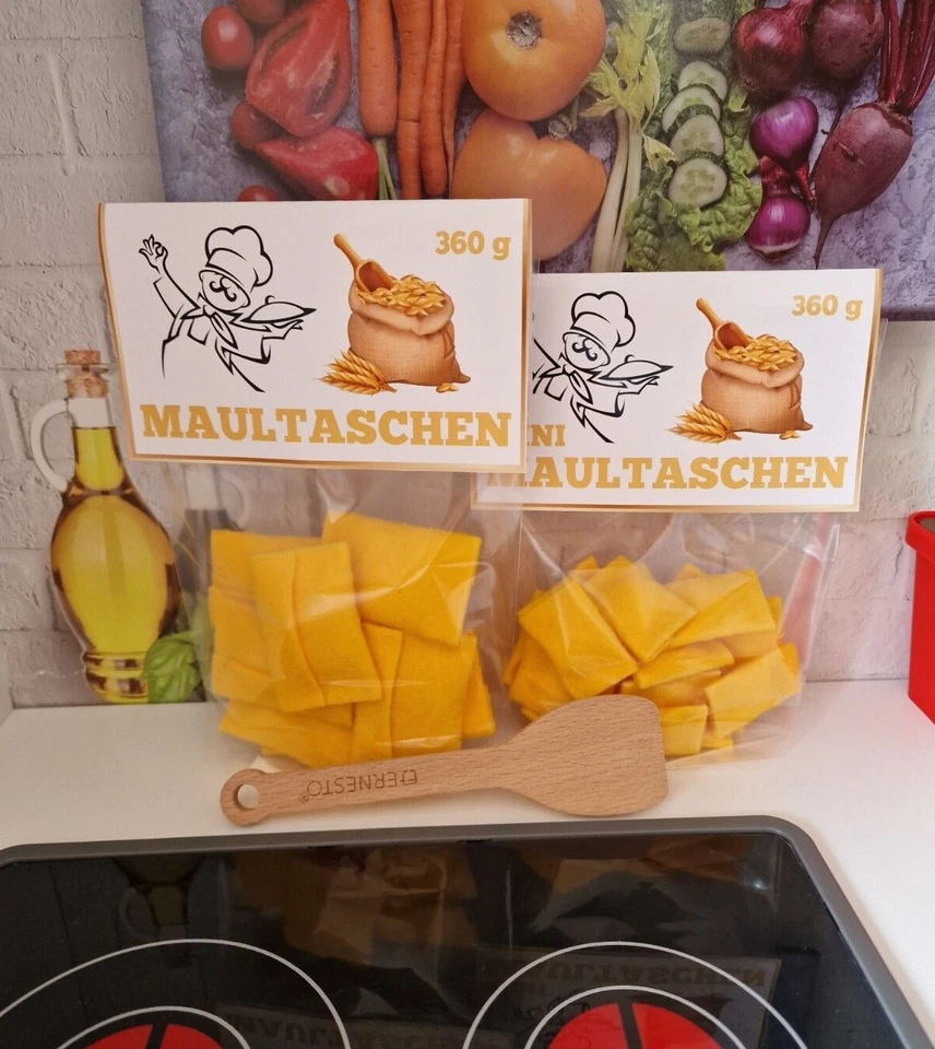 MARKENLOS HANDGEMACHTE Filz Maultaschen Lebensmittel Spielzeug Filz Spielküche Kaufladen