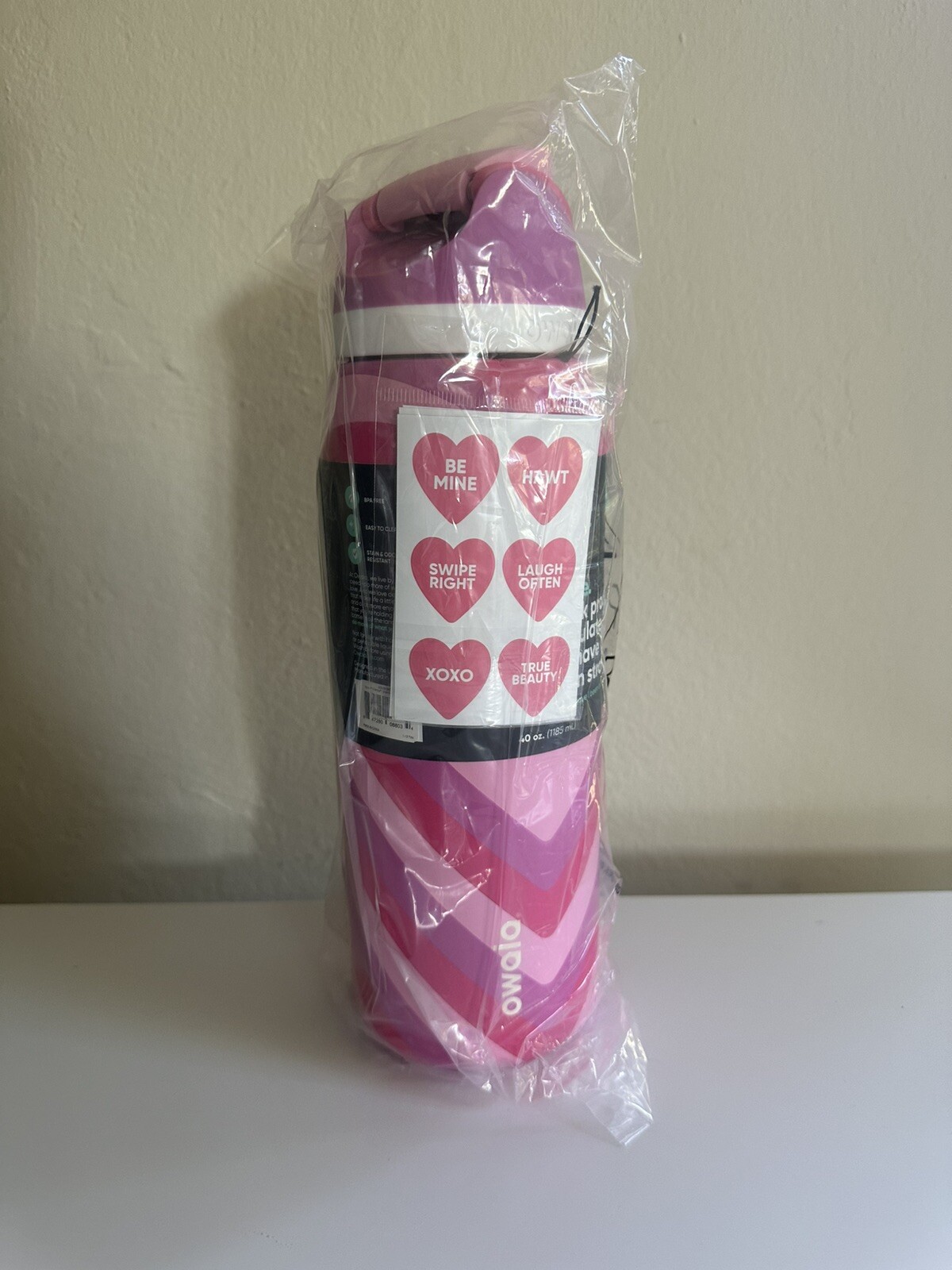 Owala FreeSip Valentines Day 40 oz Pink Water Bottle I 3 U
