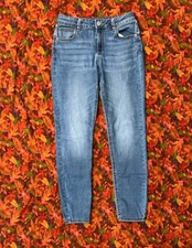 AriZona Jean Co Superflex Adjustable Waist Skinny Ankle Denim Jeans 16 Reg