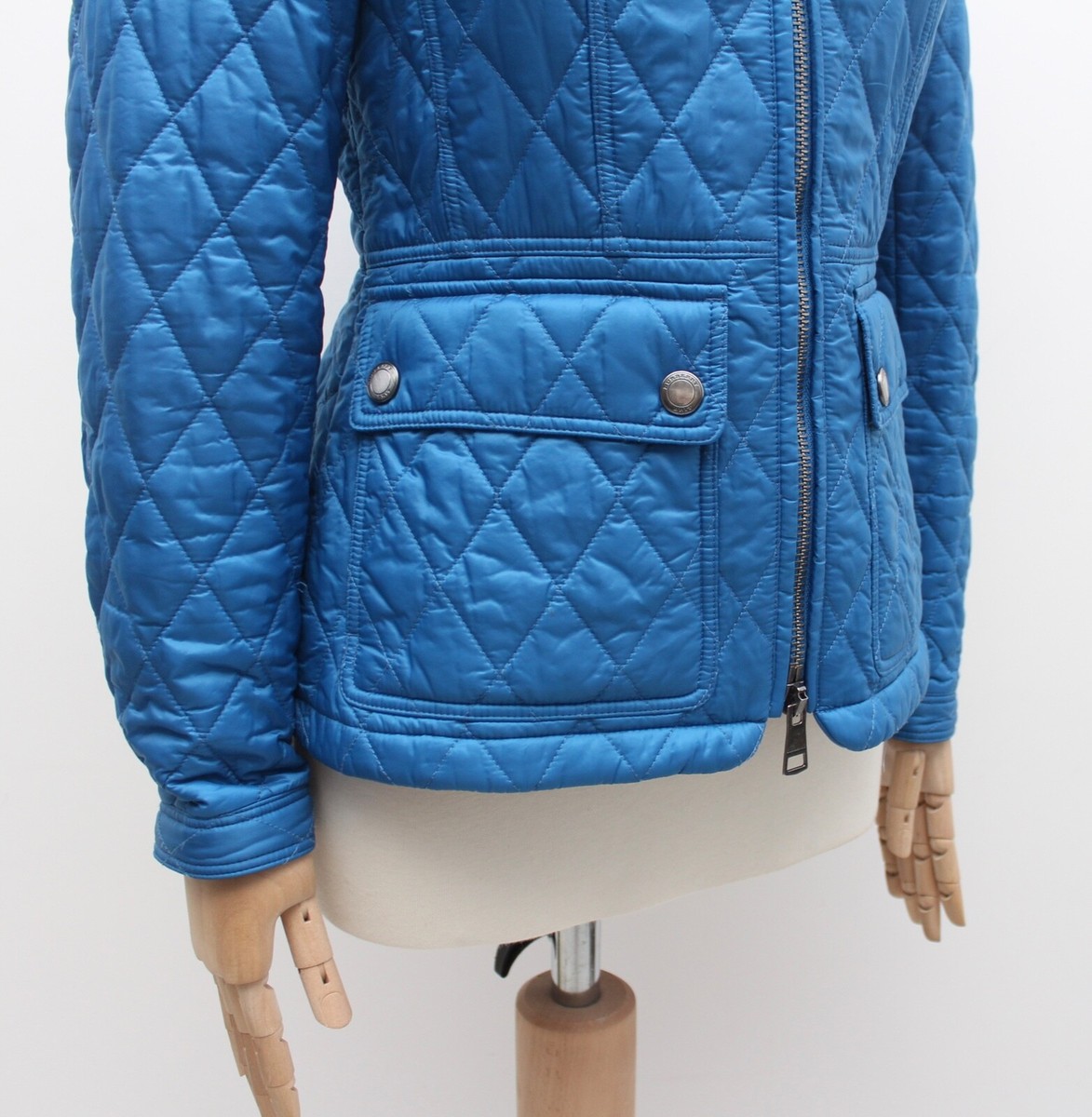 Authentic Women's BURBERRY BRIT Quilted Full Zip Jacket Nova Check