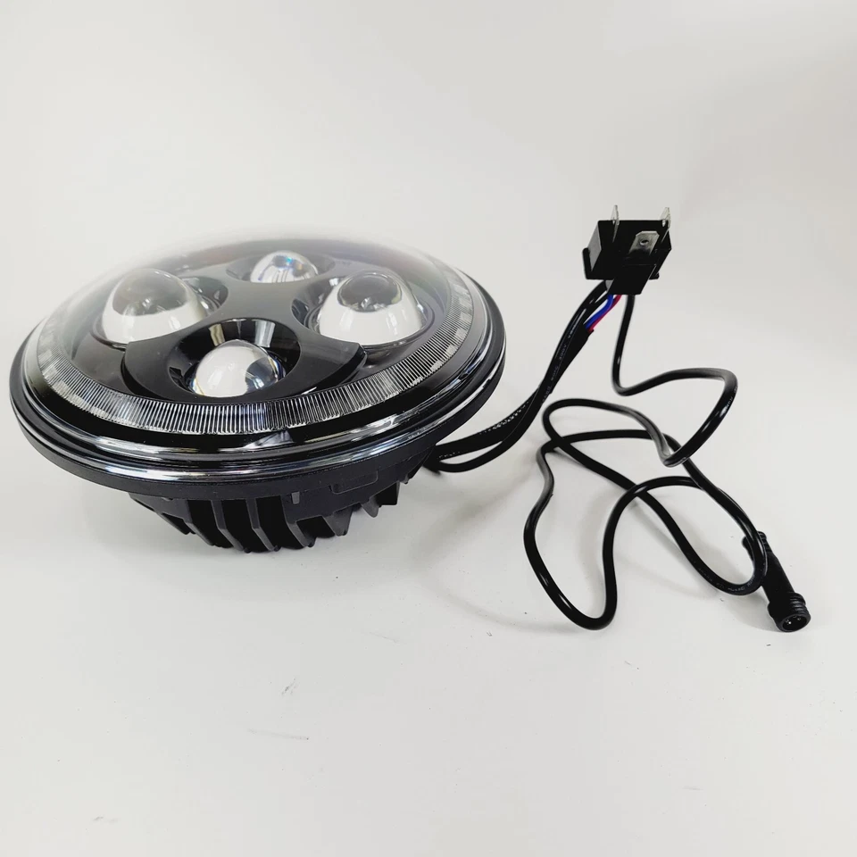 Kuryakyn 2461 Black Orbit Prism 7" L.E.D. Headlight 94-23 Harley Davidson - Image 3 of 4