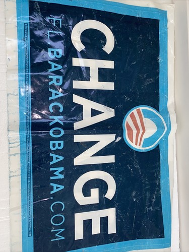 Rare Barack Obama 14” X 23” FL Change Campaign Banner