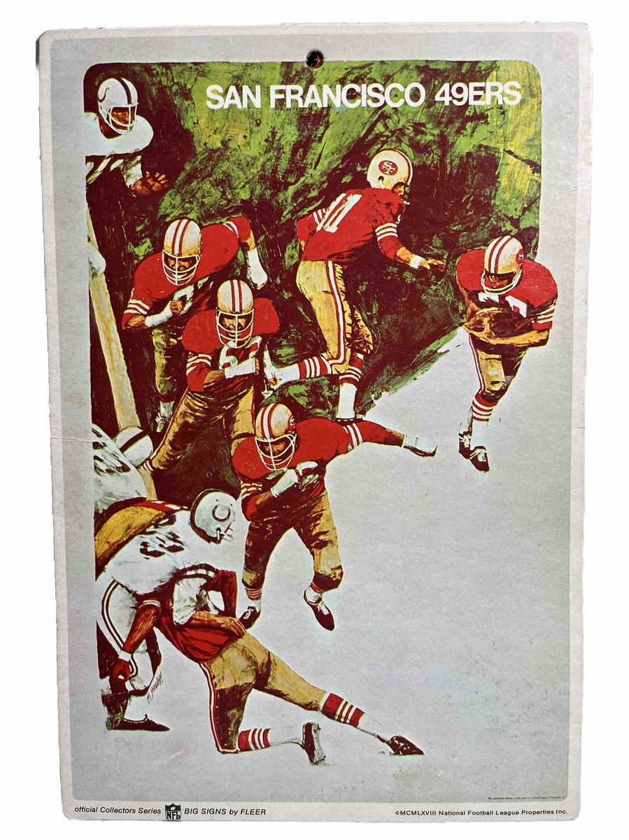 Vintage San Francisco 49ERS 1968 NFL sign 8