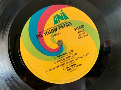 The Yellow Payges ‎Volume 1 / Original Psych Rock Uni LP Vinyl