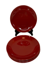 Project 62 Avesta Red Stoneware 7 5/8" Salad Plates Set of 4 DW/MW Safe