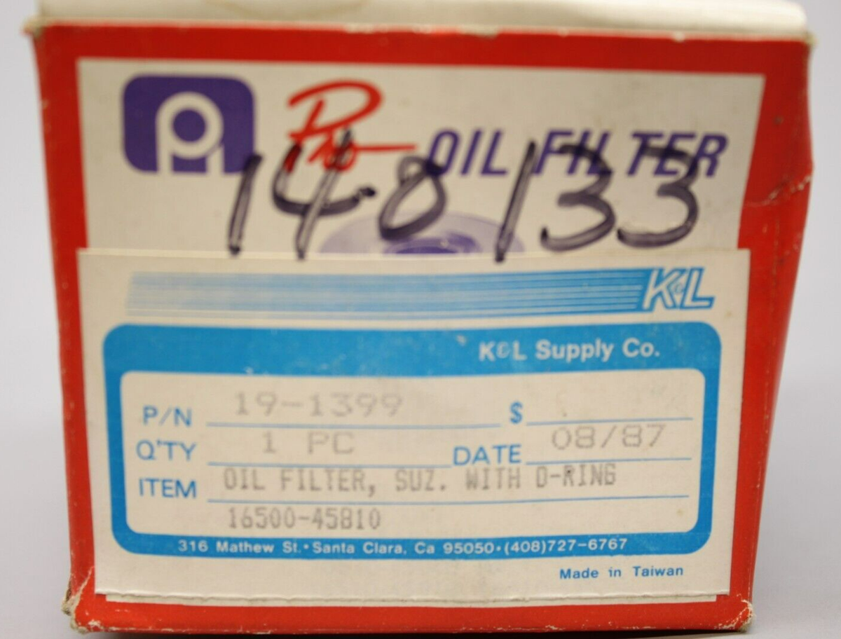 Pro Filter ENGINE OIL FILTER W O RING | Fits Suzuki | 19-1399