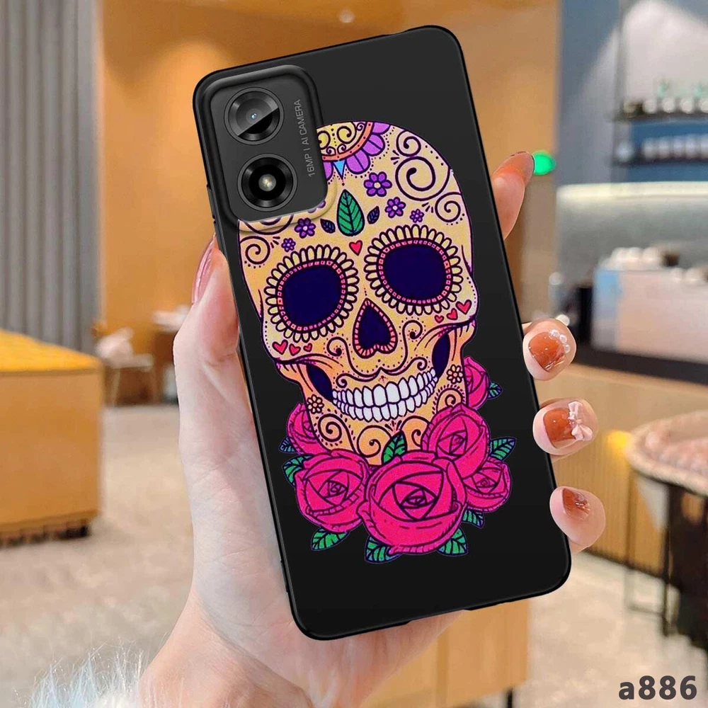 Skull Print Rubber Phone Case for Motorola Moto G Stylus G Power G Play  