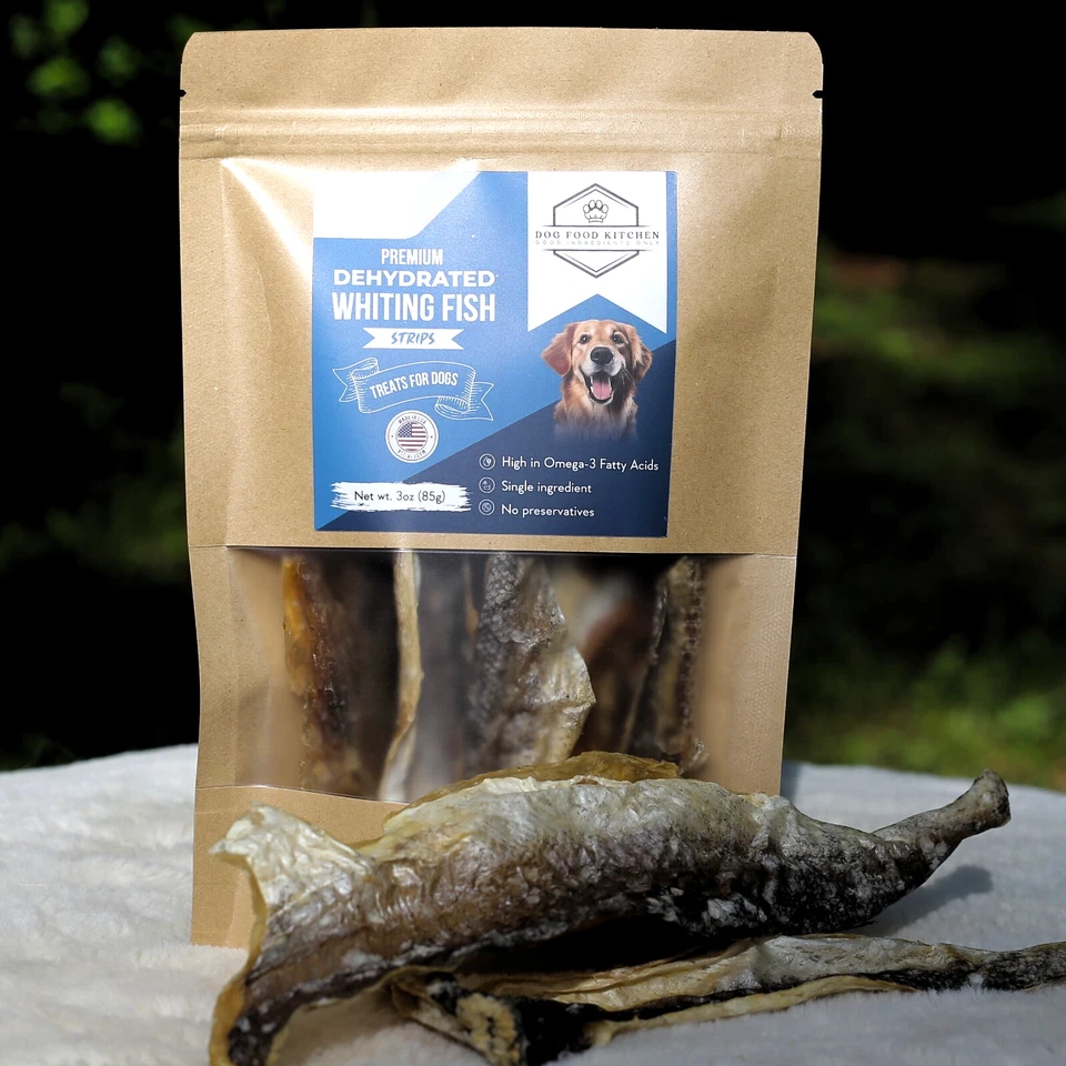 Golosinas de pescado blanco deshidratado premium para perros--altas en calcio y omega-3 Foto 3 de 4