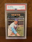 1971 TOPPS SIGNED AUTO CARD TOM SEAVER NEW YORK METS REDS SOX HOF PSA DNA # 160