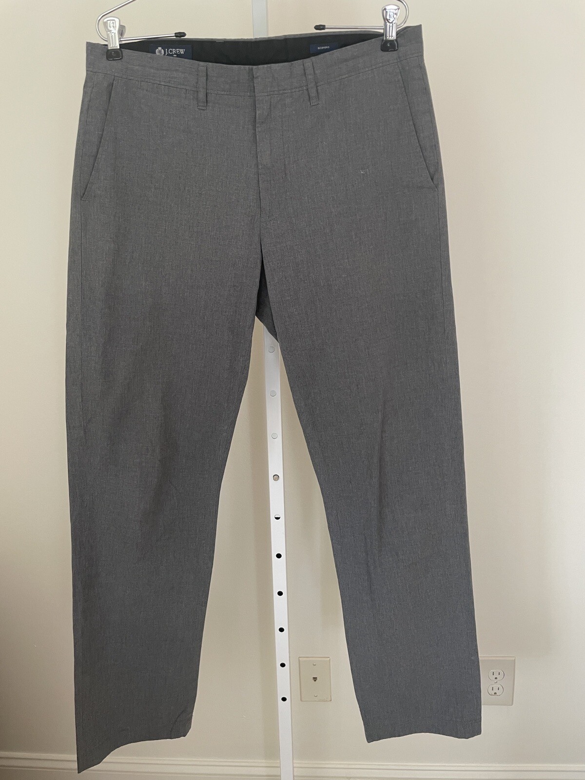 J.Crew Mens Pants Size 32x34 Gray BEDFORD 100 Cotton Chinos Trousers