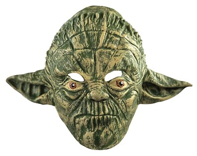 Rubies 2512 - Star Wars 3/4 Vinyl Yoda Maske für Erwachsene, Kostüm Zubehör